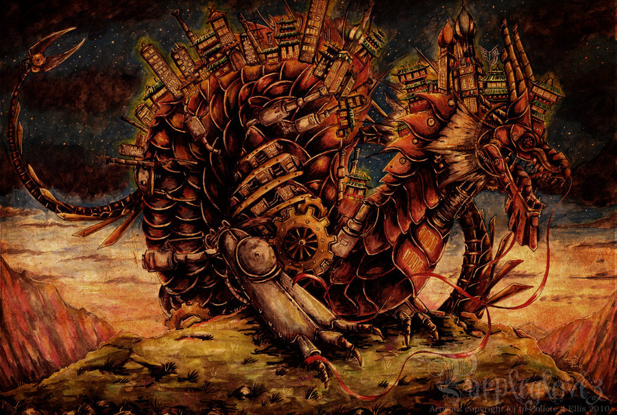 dailydragons:  Steampunk Dragon by Collette J Ellis (website | DeviantArt | blog | Facebook)