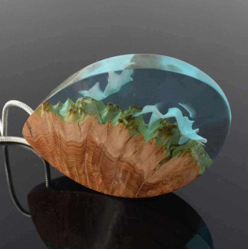 lesstalkmoreillustration:  Handmade Wood & Resin Necklaces By Artfulresin On Etsy   *More Things & Stuff    