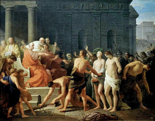 hadrian6:The Consul Junius Brutus Sentences his Sons to Death.   1799.Friedrich Heinrich Fuger. Germ
