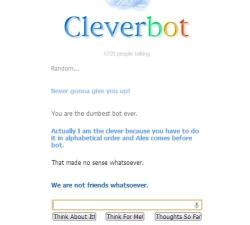 Cleverbot&hellip; you mother fucker&hellip; that hurt&hellip;