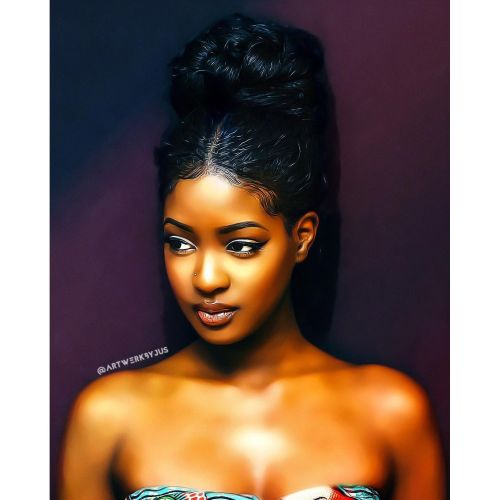 puffsaddy:  blackraystyles:  ntbx:  afrodesiacworldwide:   artwerkbyjus  Beauty   Omg these loo
