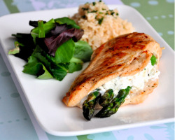 do-not-touch-my-food:  Asparagus and Goat Cheese Stuffed Chicken
