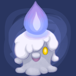 zeefsterart:  Poketober Day 3 - Litwick Litwick shines a light that absorbs the life energy of people and Pokémon, which becomes the fuel that it burns. 