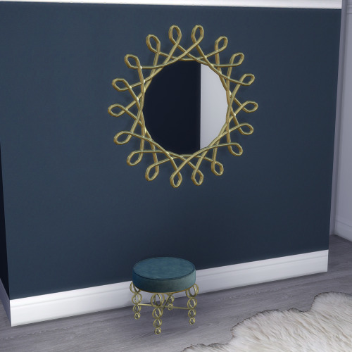 xplatinumxluxexsimsx:xplatinumxluxexsimsx: Swirl Mirror & XO Luxe StoolDOWNLOAD*Patreon early ac
