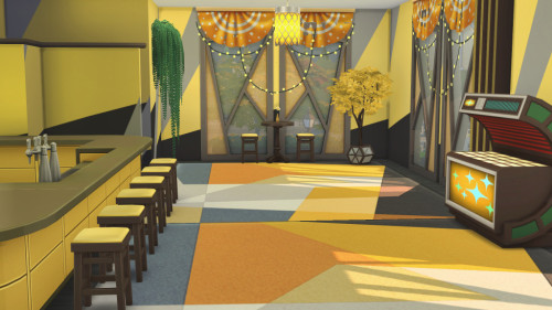 “Mimosa” restaurant by fatalistLot 20*15No CCDownload at ihelensims site