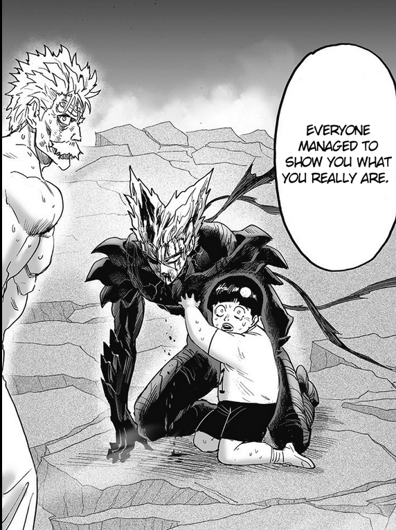 last time i made a post about the best things added to the manga. now its  time for the worst things ( for me its cosmic garou simply beacuse giving  saitama an