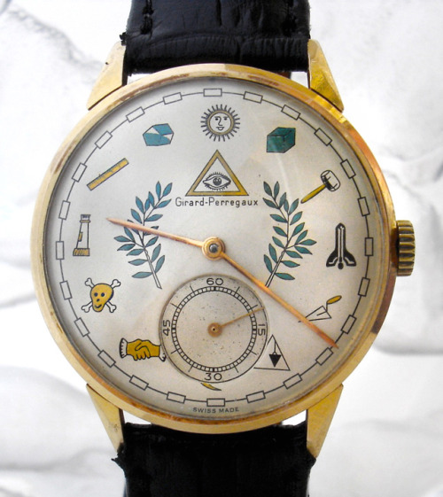 XXX floralfemme:Masonic Dial Watch (1950s) photo