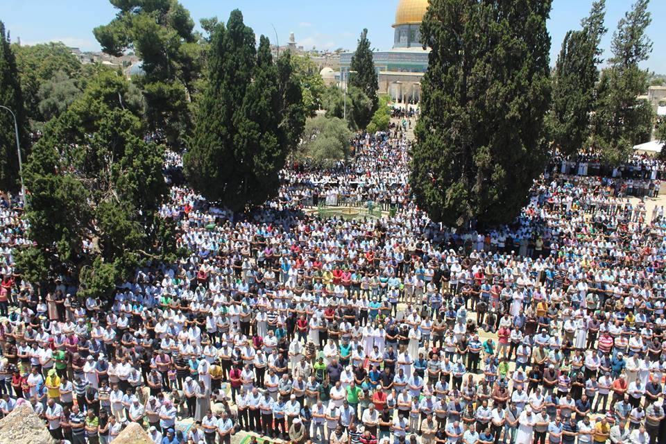 pxlestine:  200,000 Prayers in Al-aqsa today attended the first Friday prayer in