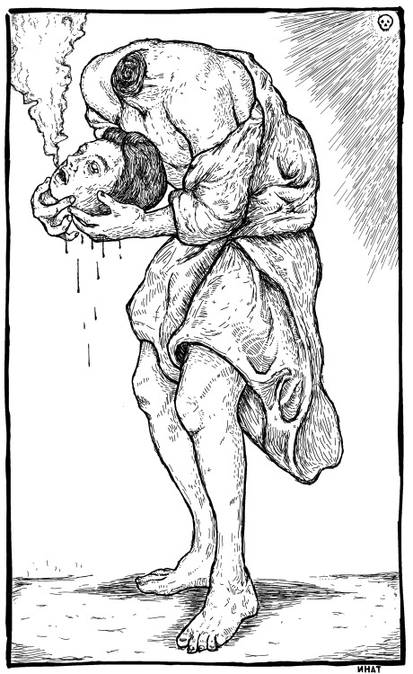 we-knew-not-the-month-of-october:  Part #1 of the upcoming “Cephalowhore” project.”Blessed be the one who makes you suffer, for he makes you a martyr -not quite beheaded”. -Cioran