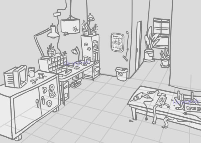 maybe 1 day i will finish this,,,,,,, its jacobs apartment :) #archive 81#a81#rat a81#art#fanart #details include: open cup of human blood and microwave magnets and screw on tha floor that is .2 secs away frm being stepped on