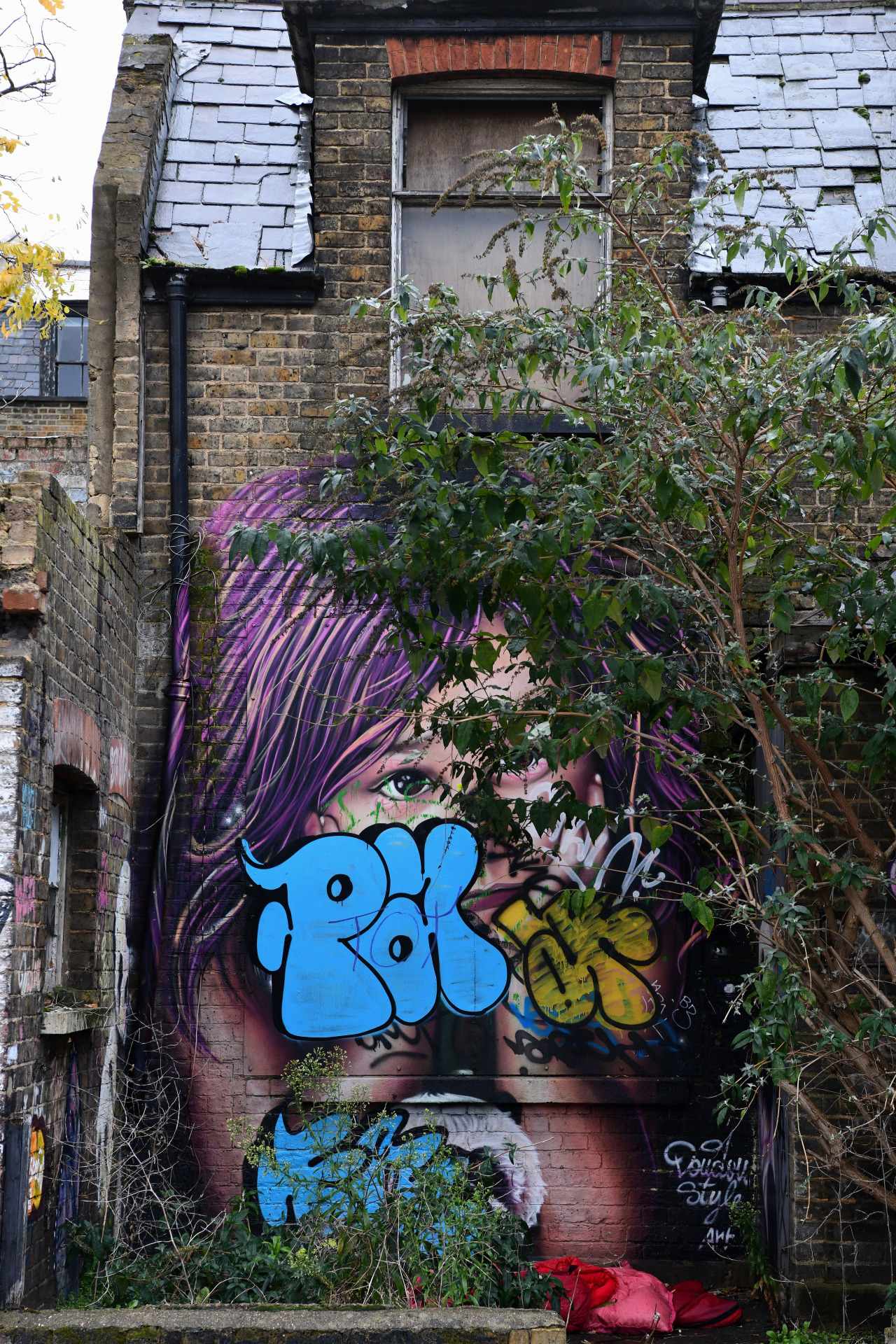 London Edge — The remains of a girl with purple hair by Dou Dou...