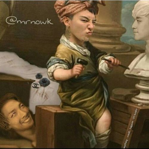 kpopking-gdragon:  just… wtf??? ahahaha loooooool source:  bigbangisvip_tr, ig