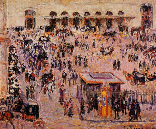 Cour du Havre (Gare St. Lazare), 1893, Camille PissarroMedium: oil,canvas