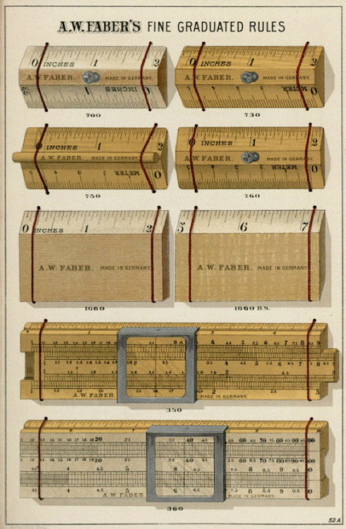 A.W. Faber, illustrated price list of lead and colored pencils, 1897. USA. Via Melissa Easton. The c
