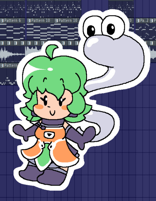 fl chan and the fl studio worm (fl studio mascots)