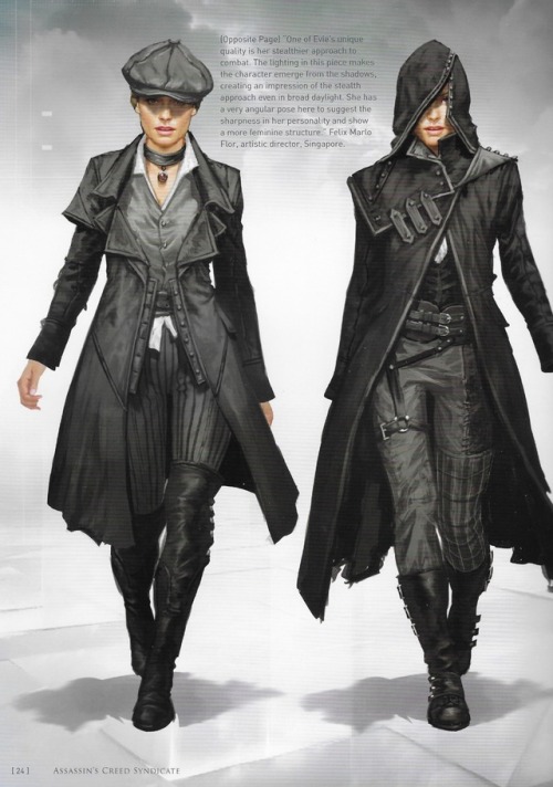 Evie Fryes Unused Costumes Designs (from Assassins Creed Syndicate Art Book)
