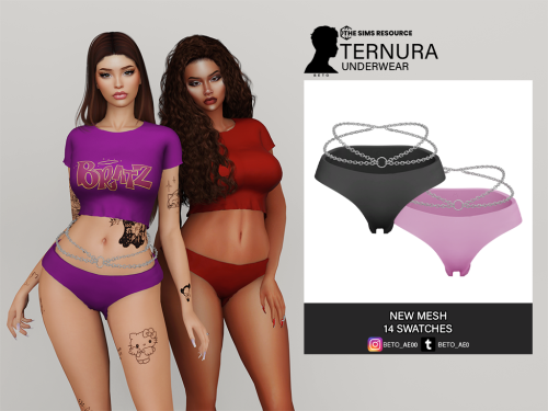 beto-ae0: Ternura (Top)- 28 colors- New Mesh- All LodsDOWNLOAD IN TSR Ternura (Underwear V1)- 14