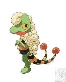 fallenzephyrart:  Mareecko (Mareep + Treecko)Flaaffyle (Flaaffy