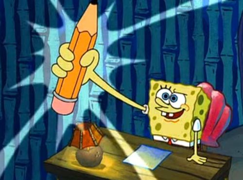 Reblog The Mighty Pencil Of Spongebob Squarepants To Receive Inspiration For All Your Writing And Artistic