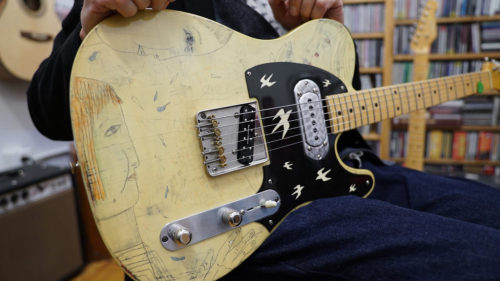 Bill Frisell’s Fender Telecaster with artwork by Terry Turrel (via Fretboad Journal)