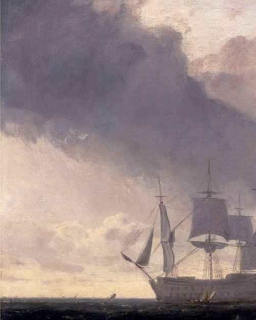 arsantiquis:Joseph Mallord William Turner - The Victory Returning from Trafalgar inThree Positions