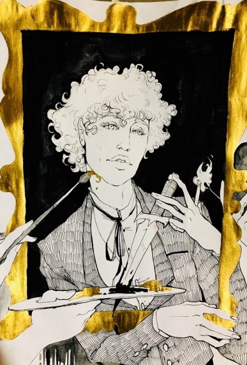 icestorming:Ink and gold- for some usual art ( @anyone wants to buy this,I am ready to send some tra