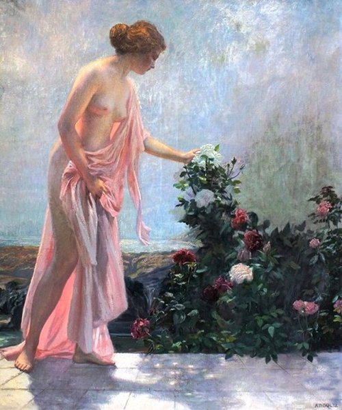 Alexander Demetrius Goltz Austrian, 1857-1944, Nude in the Garden