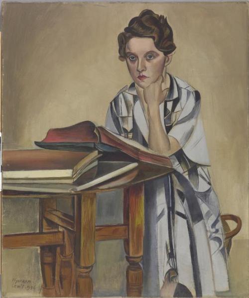 The Reader (1936). Wyndham Lewis (English, 1882-1957). Oil on canvas. National Gallery of Victoria.A