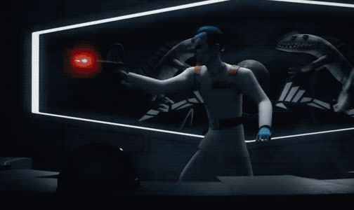 aredhel-of-thrawndolin: Favorite Thrawn Moments: (2/?) Thrawn vs. Assassin Droids Agent Kallus repro