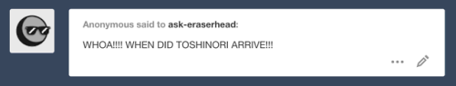 ask-eraserhead: Hizashi: Toshinori and I are forcing—Toshinori: —Highly suggesting.Hizashi: —”HIGHLY