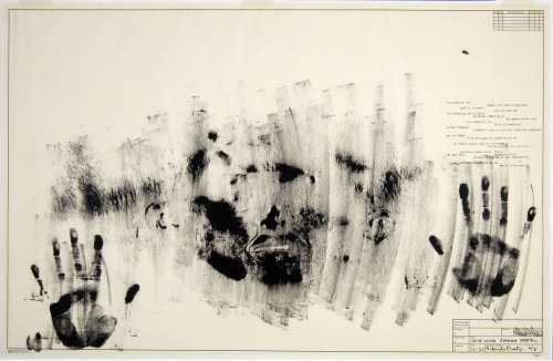 theparisreview: Skin with [Frank] O’Hara Poem, Jasper Johns, 1963