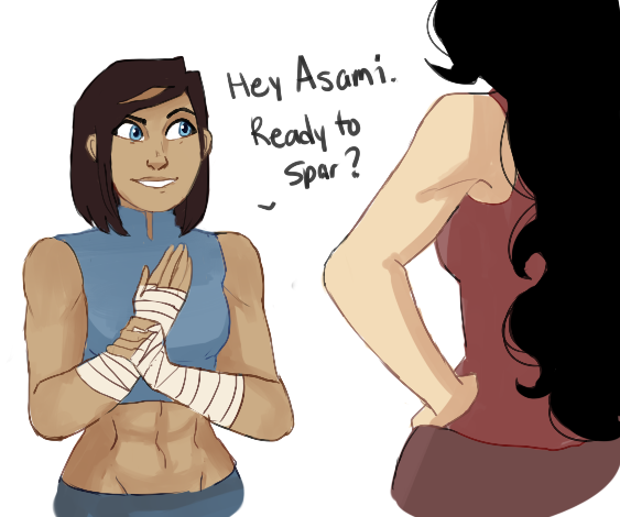 yakfrost:  korra is a lucky gal just a little something i did to practice poses!! 