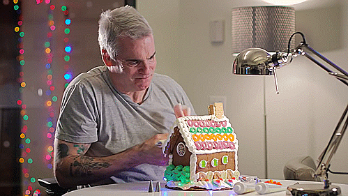 thewightknight: Henry Rollins decorates a gingerbread house (x)