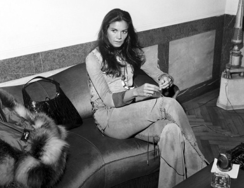 rarecultcinema:Brazilian actress Florinda Bolkan at a press conference for Lucio Fulci’s A Lizard in