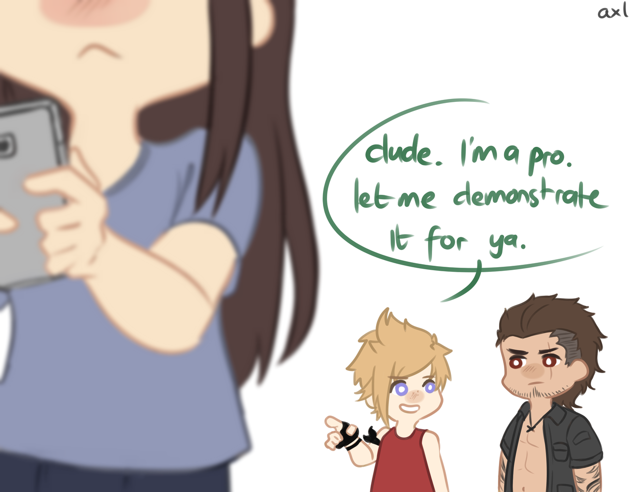 axelotium:  prompto really is good at picking up chicks