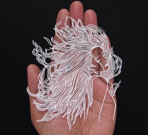 sixpenceee:   Made by Artist Parth Kothekar. These artwork were constructed using nothing but paper and knife. 