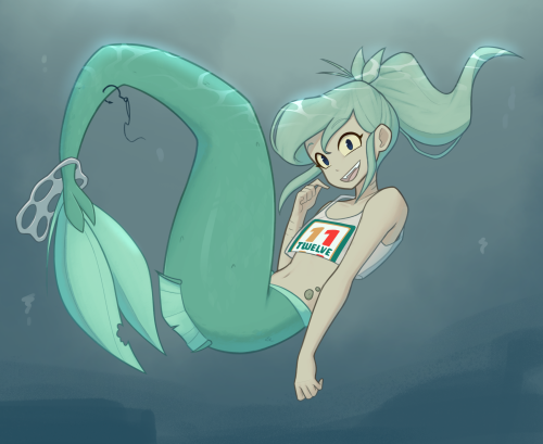 One last mermaid for mermay!! Mermaid came from &ldquo;The Little Trashmaid&rdquo; webcomic!