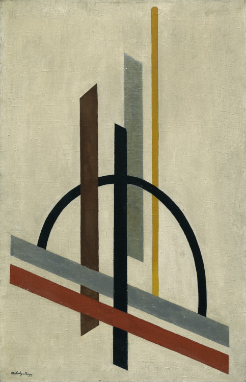 hipinuff:László Moholy-Nagy (Hungarian: 1895-1946), Architecture, c.1920–21. Oil on burlap,  75.6 × 