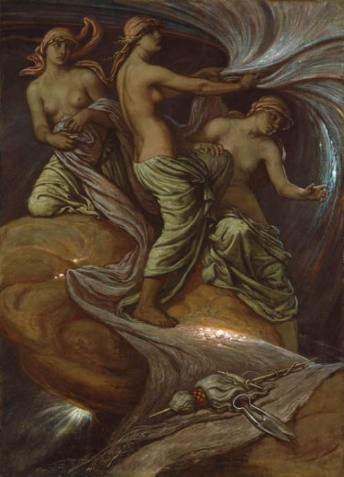 silenceformysoul: Elihu Vedder - The Fates Gathering the Stars, 1877