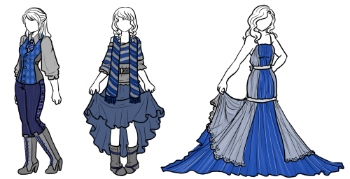 dragonbadgerhugs: ladylawga: Fall fashion (and a ballgown cause I fucking love ballgowns) for the 4 