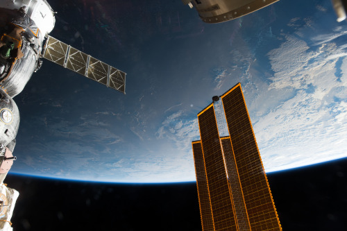 The International Space Station’s football field-sized solar array, which weighs over 413 tons and p