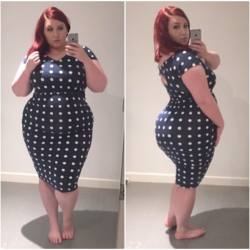 thechelseasmilex:  For those of you that have been following me for a while, you will recognise the OG of clingy bodycon dresses. Plus side, it’s amazingly comfortable, down side, increased squats have made my ass stretch the polka dots into ovals 🙈😁