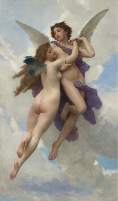 ce-sac-contient:  William Bouguereau (1825-1905) - L’Amour et Psyché, 1899 Oil on canvas (218.7 x 129.2 cm)