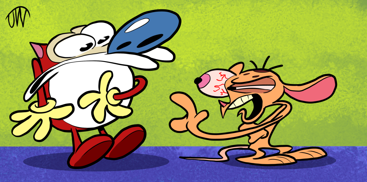 Stimpy was trending on Twitter this morning for reasons I don’t understand. Here are a couple of Ren and Stimpy drawings 