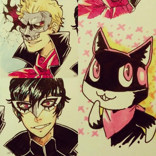 laburatory:Inktober 2015 #5Some characters from Persona 5! I want go draw Ann and Yusuki next~