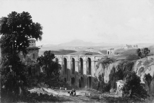 Civita Castellana and Mount Soracte, 1852, Russell Smith, 1852, American Paintings and SculpturePurc