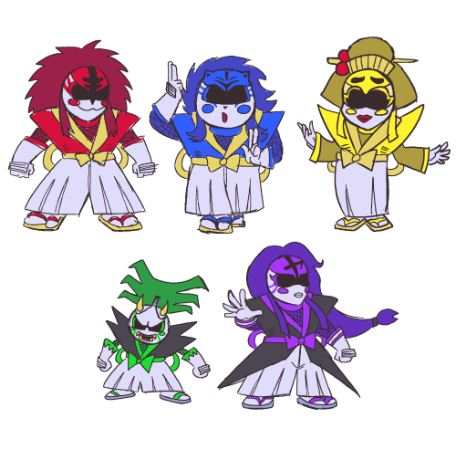 whoops I forgot to post this  Kabuki Sentai Ganbarenger! I went with a kabuki theme just to do some