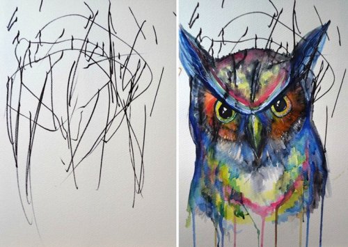  Artist Collaborates with 2-Year-Old Daughter and Creates Works of Art 