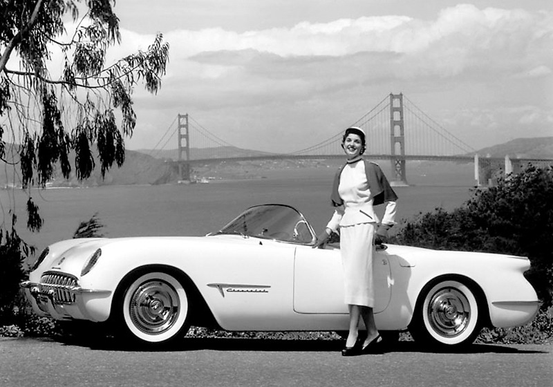 20th-century-man:  Advertising photos of the 1953 Chevrolet Corvette. 