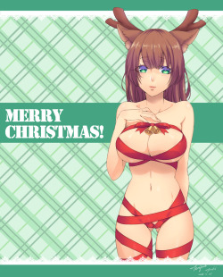 ushi-no-oppai:  lewd-lounge:  クリスマス☆  I can make all your animal-eared girl dreams come true.